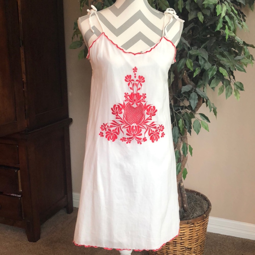 Tocca Embroidered Strappy Dress